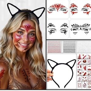 Halloween Makeup Face Gem Sets
